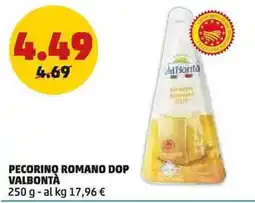 PENNY Valbontà pecorino romano dop offerta