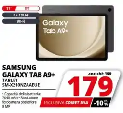 Comet SAMSUNG GALAXY TAB A9+ TABLET SM-X210NZAAEUE offerta
