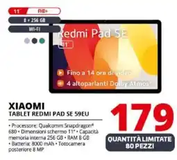 Comet XIAOMI TABLET REDMI PAD SE 59EU offerta