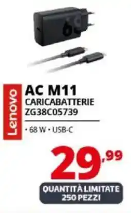 Comet Lenovo AC M11 CARICABATTERIE ZG38C05739 offerta