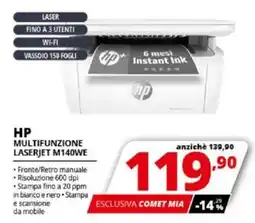 Comet HP MULTIFUNZIONE LASERJET M140WE offerta