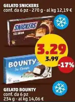 PENNY Snickers gelato- gelato bounty offerta