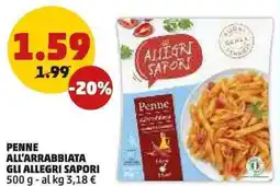 PENNY Gli allegri sapori penne all'arrabbiata offerta