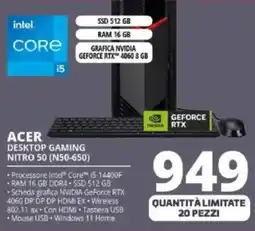 Comet ACER DESKTOP GAMING NITRO 50 (N50-650) offerta