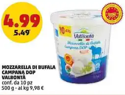 PENNY Valbontà mozzarella di bufala campana DOP offerta