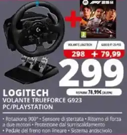 Comet LOGITECH VOLANTE TRUEFORCE G923 PC/PLAYSTATION offerta