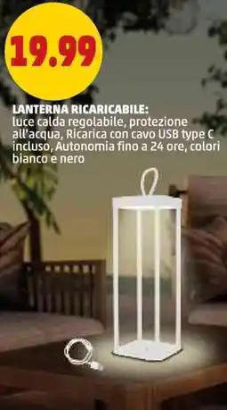 PENNY Lanterna ricaricabile offerta