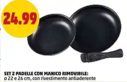 PENNY Set 2 padelle con manico rimovibile offerta
