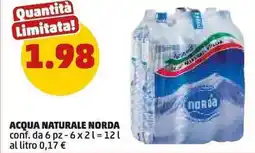 PENNY Norda acqua naturale offerta