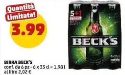 PENNY Beck's birra offerta