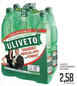 Supermercati Piccolo Uliveto acqua minerale naturale offerta