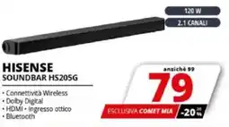 Comet HISENSE SOUNDBAR HS205G offerta