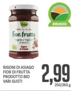 Supermercati Piccolo Rigoni di asiago fior di frutta prodotto bio vari gusti offerta