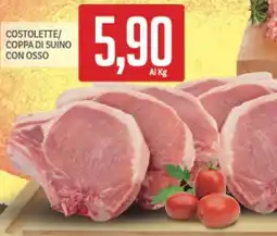 Supermercati Piccolo Costolette/ coppa di suino con osso offerta