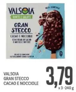 Supermercati Piccolo Valsoia gran stecco cacao e nocciole offerta