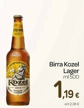 Carrefour Express Kozel birra lager offerta