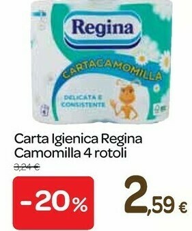 Carrefour Express Carta igienica camomilla 4 rotoli offerta