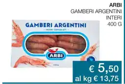 Coop ARBI GAMBERI ARGENTINI INTERI 400 G offerta