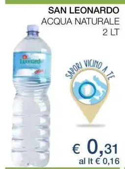 Coop SAN LEONARDO ACQUA NATURALE offerta