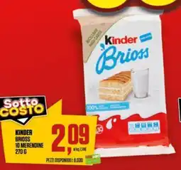 Coop Kinder brioss 10 merendine offerta