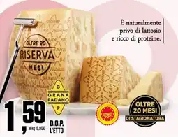 Coop Grana padano p d.o.p. l'etto offerta