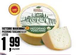 Coop Fattorie maremma pecorino toscano d.o.p. l'etto offerta