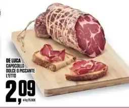 Coop De luca capocollo dolce o piccante l'etto offerta