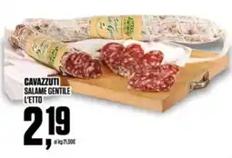Coop Cavazzuti salame gentile l'etto offerta