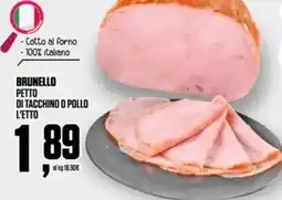 Coop Brunello petto di tacchino o pollo l'etto offerta