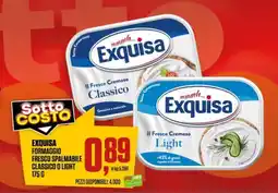 Coop Exquisa formaggio fresco spalmabile classico o light offerta