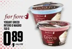 Coop Fior fiore yogurt greco intero o magro offerta