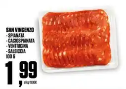 Coop San vincenzo -spianata -caciospianata -ventricina -salsiccia offerta