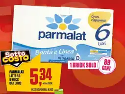 Coop Parmalat latte p.s. 6 brick offerta
