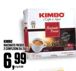 Coop Kimbo macinato fresco 2 confezioni offerta