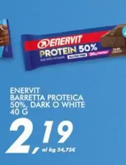 Coop Enervit barretta proteica 50%, dark o white offerta