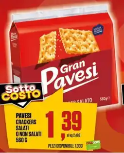 Coop Pavesi crackers salati o non salati offerta