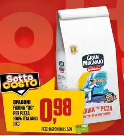 Coop Spadoni farina "oo" per pizza 100% italiano offerta