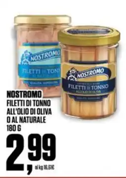 Coop Nostromo filetti di tonno all'olio di oliva o al naturale offerta