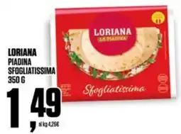 Coop Loriana piadina sfogliatissima offerta
