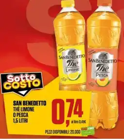 Coop San benedetto the limone o pesca offerta