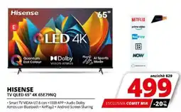 Comet HISENSE TV QLED 65″ 4K 65E79NQ offerta