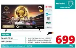 Comet HISENSE 75E79NQ TV QLED 75" 4K QLED Display offerta