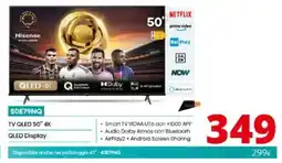 Comet Hisense 50E79NQ TV QLED 50" 4K QLED Display offerta