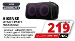 Comet Hisense speaker party rocker one offerta