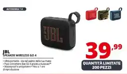 Comet JBL SPEAKER WIRELESS GO 4 offerta