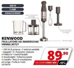 Comet KENWOOD FRULLATORE AD IMMERSIONE HBM60.307GY offerta