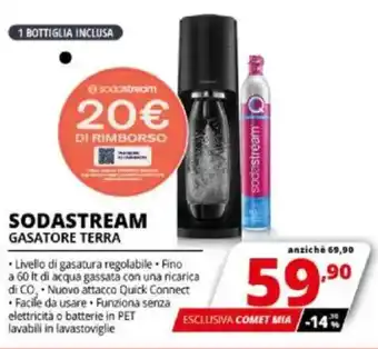 Comet Sodastream gasatore terra offerta