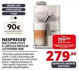 Comet NESPRESSO MACCHINA CAFFÈ A CAPSULE EN510.W LATTISSIMA ONE offerta