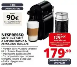 Comet NESPRESSO MACCHINA CAFFÈ A CAPSULE INISSIA & AEROCCINO EN80.BAE offerta