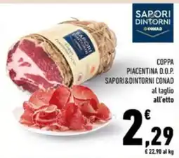 Conad Sapori&dintorni conad coppa piacentina d.o.p. offerta